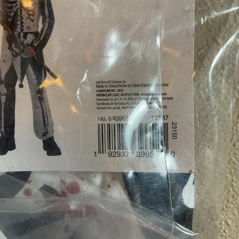 New Menacing Jester Halloween Costume - Scary Skeleton - Child  Size Large 12-14